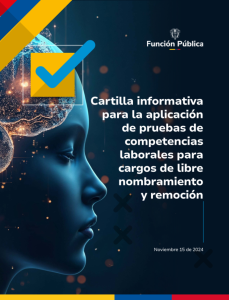 Portada publicaci n Cartilla informativa para la aplicación de pruebas de competencias laborales para cargos de libre nombramiento y remoción